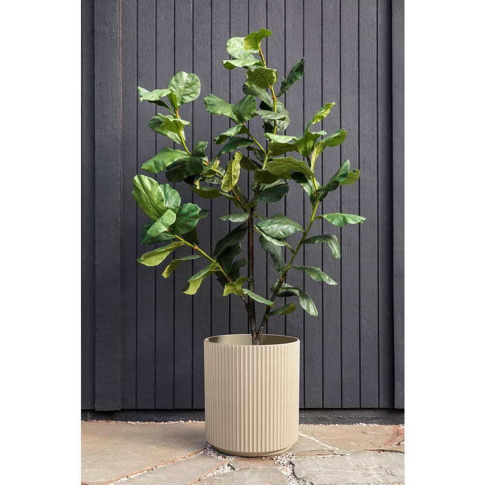 Veradek Demi 20 in. Round Sand Plastic Planter (2 Pack)