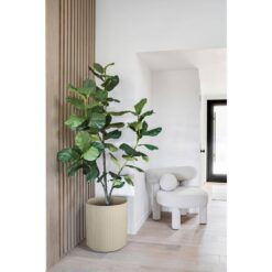 Veradek Demi 20 in. Round Sand Plastic Planter (2 Pack)