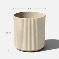 Veradek Demi 20 in. Round Sand Plastic Planter (2 Pack)