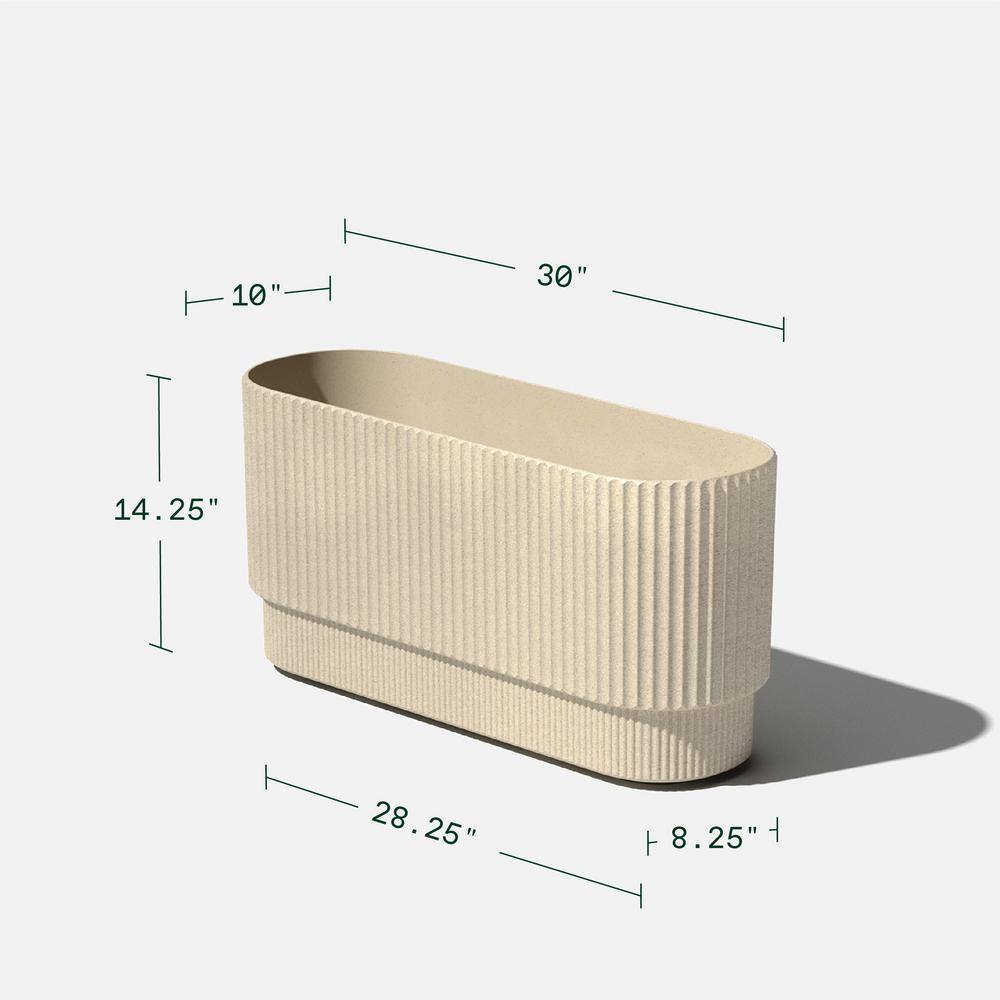 Veradek Demi 30 in. Rectangular Sand Plastic Long Planter (2-Pack)