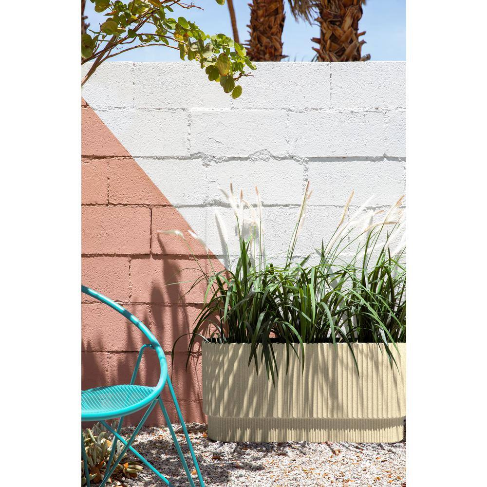 Veradek Demi 30 in. Rectangular Sand Plastic Long Planter (2-Pack)