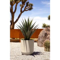 Veradek Kona 20 in. Sand Plastic Round Planter (2-Pack)
