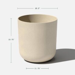 Veradek Kona 20 in. Sand Plastic Round Planter (2-Pack)