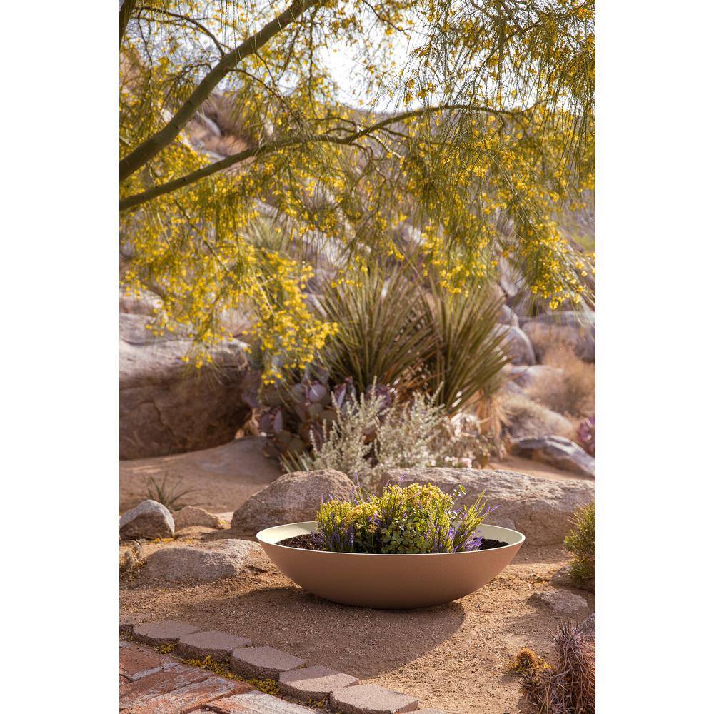 Veradek Lane Bowl 32 in. Sand Plastic Round Planter (2-Pack)