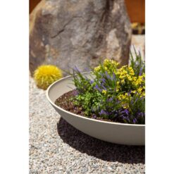 Veradek Lane Bowl 32 in. Sand Plastic Round Planter (2-Pack)
