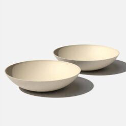 Veradek Lane Bowl 32 in. Sand Plastic Round Planter (2-Pack)