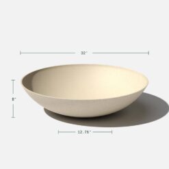 Veradek Lane Bowl 32 in. Sand Plastic Round Planter (2-Pack)