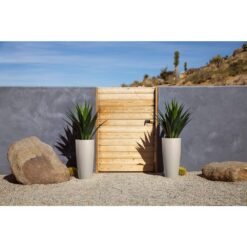 Veradek Selena 28 in. Sand Plastic Pot Planter (2-Pack)