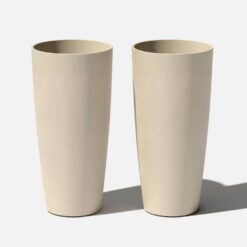 Veradek Selena 28 in. Sand Plastic Pot Planter (2-Pack)