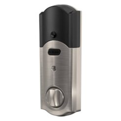 Schlage Camelot Satin Nickel Electronic Connect Smart Deadbolt - Z-Wave Plus Enabled