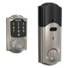 Schlage Camelot Satin Nickel Electronic Connect Smart Deadbolt - Z-Wave Plus Enabled