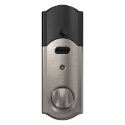 Schlage Camelot Satin Nickel Electronic Connect Smart Deadbolt - Z-Wave Plus Enabled