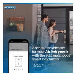 Schlage Camelot Satin Nickel Electronic Encode Plus Smart WiFi Deadbolt with Alarm