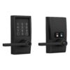 Schlage Century Matte Black Electronic Encode Smart WiFi Latitude Lever with Alarm