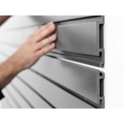 NewAge Products 71.75 in. H x 80 in. W PVC Slatwall Panels Set in Silver (40 sq. ft.)