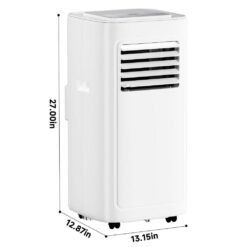 SIMZLIFE 8000(DOE) BTU Portable Air Conditioner with Remote Control, 3 in 1 AC Cooling Unit for Apartment, Bedroom, White
