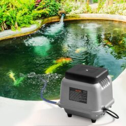 SKYSHALO Linear Air Pump, 109 L/Min Air Flow Septic Aerator Pump, Aeration System for 1/2 Acre 10 ft. Deep Ponds, Water Gardens