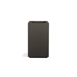 PolyStone Planters Cozumel Column 23 in. x 30 in. Slate Gray Composite Planter