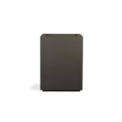 PolyStone Planters Cozumel Column 23 in. x 30 in. Slate Gray Composite Planter