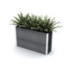 VITA Urbana 57"L x 16"W x 33"H Large Vinyl Parklette Planter, Slate Gray, VT17613