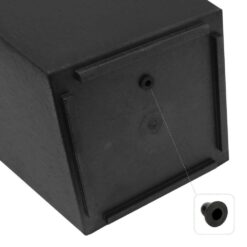 Tierra Verde 28 in. Sonata Recycled Rubber Indoor/Outdoor Self Watering Planter in Slate, (2-Pack)