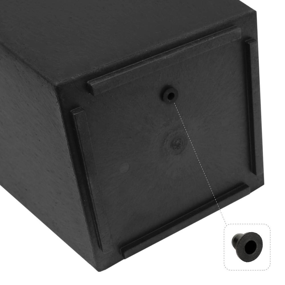 Tierra Verde 28 in. Sonata Recycled Rubber Indoor/Outdoor Self Watering Planter in Slate, (2-Pack)