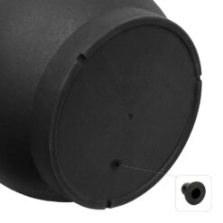 Tierra Verde 20 in. Florencia Black Indoor/Outdoor Recycled Rubber Large Round Planter, (2-pack)