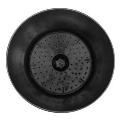 Tierra Verde 20 in. Florencia Black Indoor/Outdoor Recycled Rubber Large Round Planter, (2-pack)