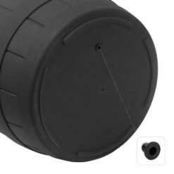 Tierra Verde 15 in. Barrel Black Indoor/Outdoor Recycled Rubber Self Watering Planter, (2-Pack)