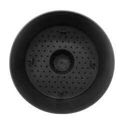 Tierra Verde 15 in. Barrel Black Indoor/Outdoor Recycled Rubber Self Watering Planter, (2-Pack)