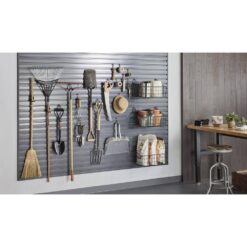 Gladiator GearWall 12 in. H x 96 in. W Slatwall Kit in Smoke (2-Pack)