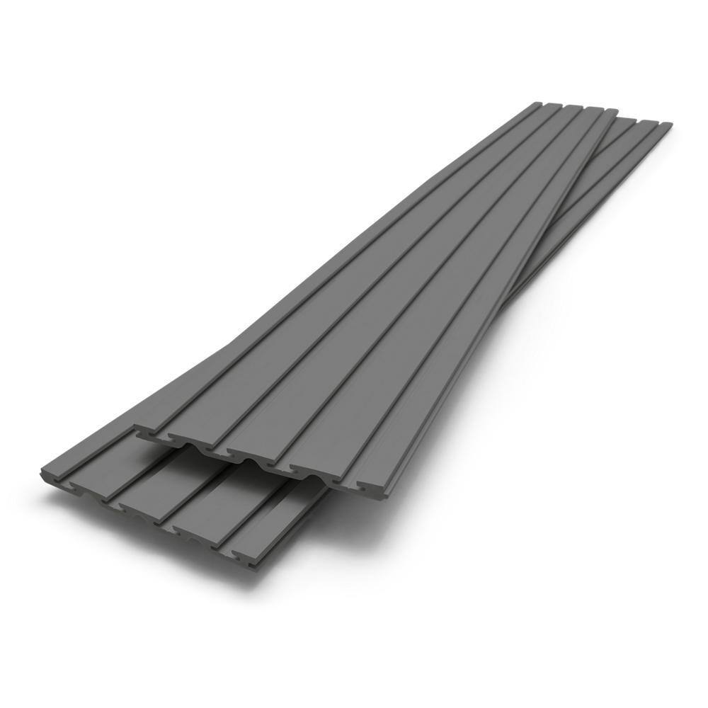 Gladiator GearWall 12 in. H x 96 in. W Slatwall Kit in Smoke (2-Pack)