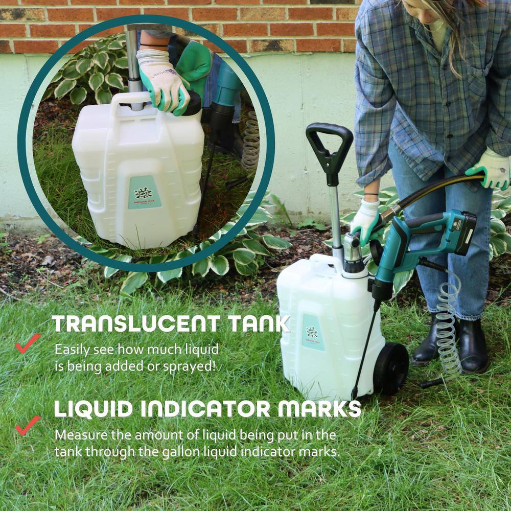 SPRAYMATE Shower Max 4 Gal. 12-Volt Battery-Powered Rolling Sprayer