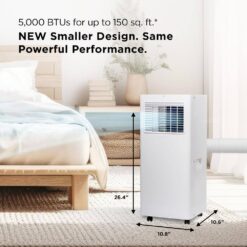 TCL 5,000 BTU Smart Portable Air Conditioner, Fan and Dehumidifier, 150 sq. ft., Ultra-Compact Design