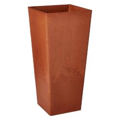 Arcadia Garden Products Contempo Tall Square 13 in. x 13 in. x 28 in. Terra Cotta PSW Pot