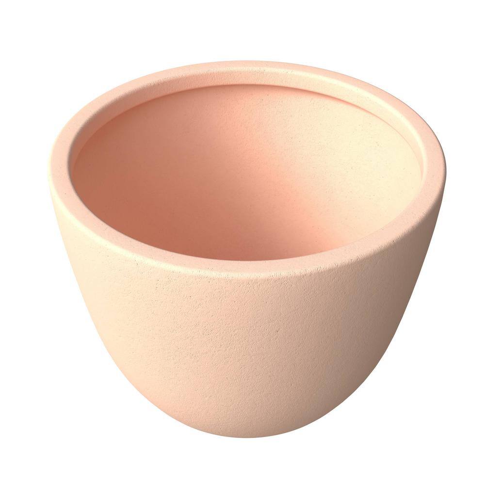 Leisuremod Dahlia Modern 21.5 in. Terracotta Fiberstone and Clay Tapered Round Planter for Indoor and Outdoor