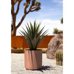 Veradek Demi 20 in. Round Terracotta Plastic Planter (2 Pack)