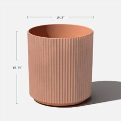 Veradek Demi 20 in. Round Terracotta Plastic Planter (2 Pack)
