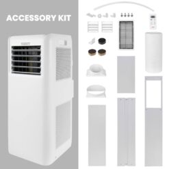 Tosot AOVIA 9,500 BTU (6,000 BTU SACC) Portable Air Conditioner Cools 300 sq. ft. with Dehumidifier and Fan in White