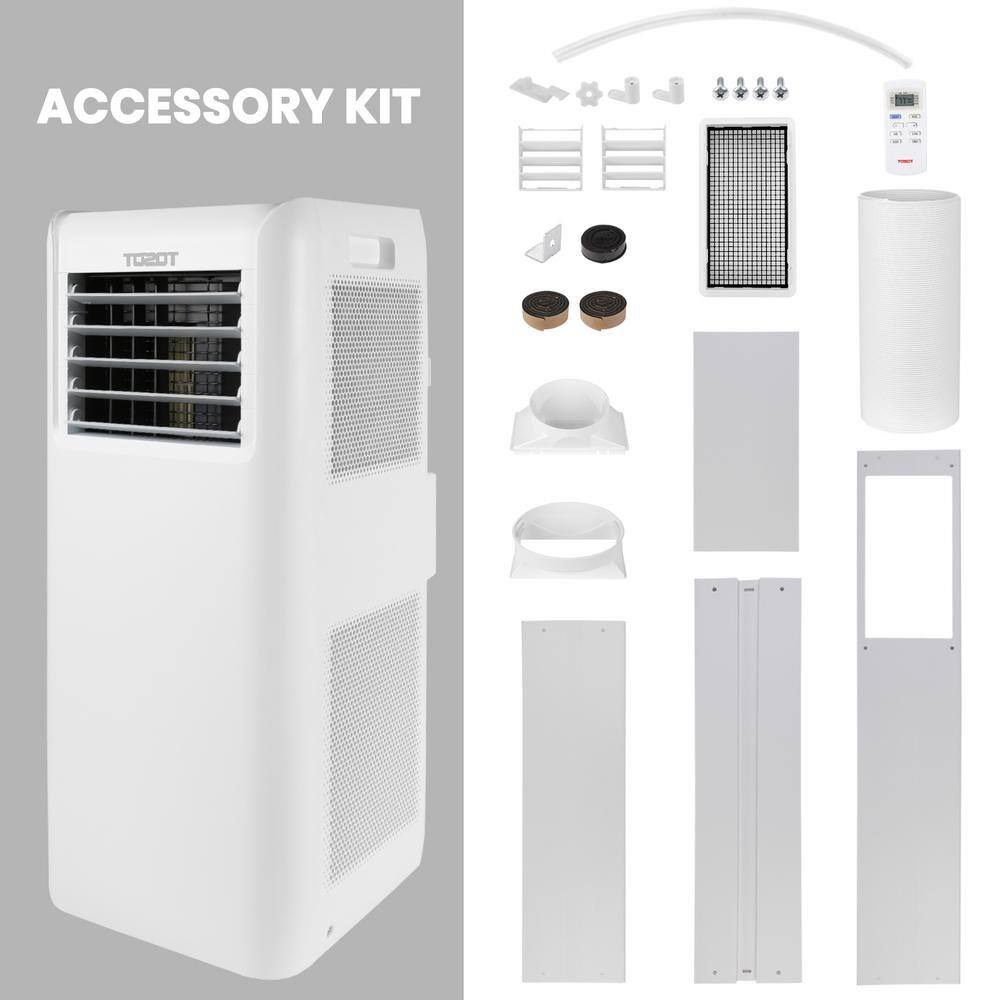 Tosot AOVIA 9,500 BTU (6,000 BTU SACC) Portable Air Conditioner Cools 300 sq. ft. with Dehumidifier and Fan in White