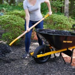 True Temper 6 cu. ft. Barrow in a Box Steel Wheelbarrow with Steel Handles