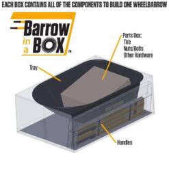 True Temper 6 cu. ft. Barrow in a Box Steel Wheelbarrow with Steel Handles