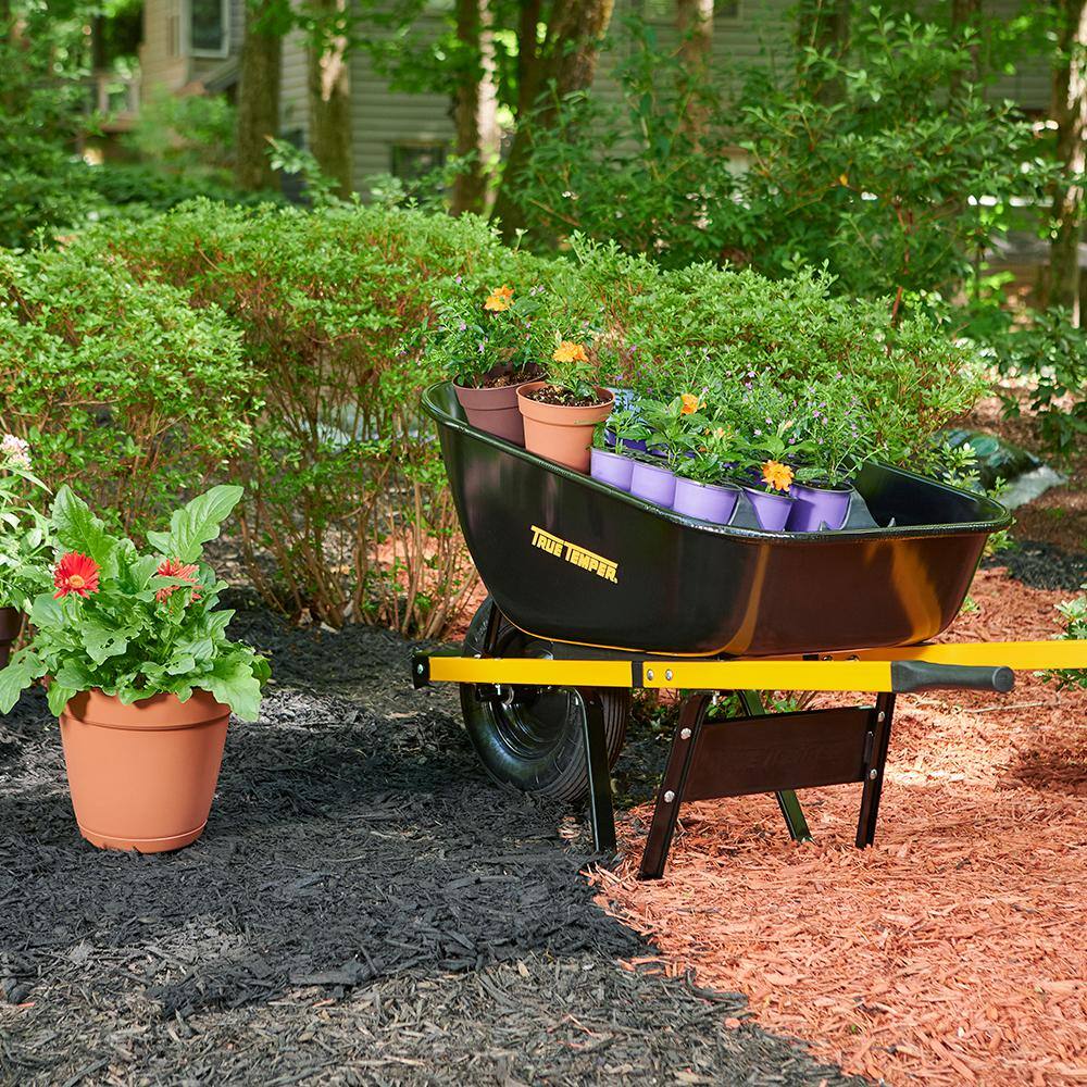 True Temper 6 cu. ft. Barrow in a Box Steel Wheelbarrow with Steel Handles