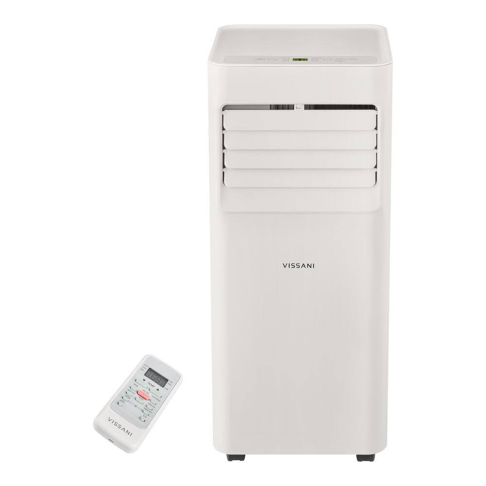 Vissani 5,000 BTU 115-Volt 3-in-1 Portable Air Conditioner Unit Cools up to 150 sq. ft. with Dehumidifier and Remote in White