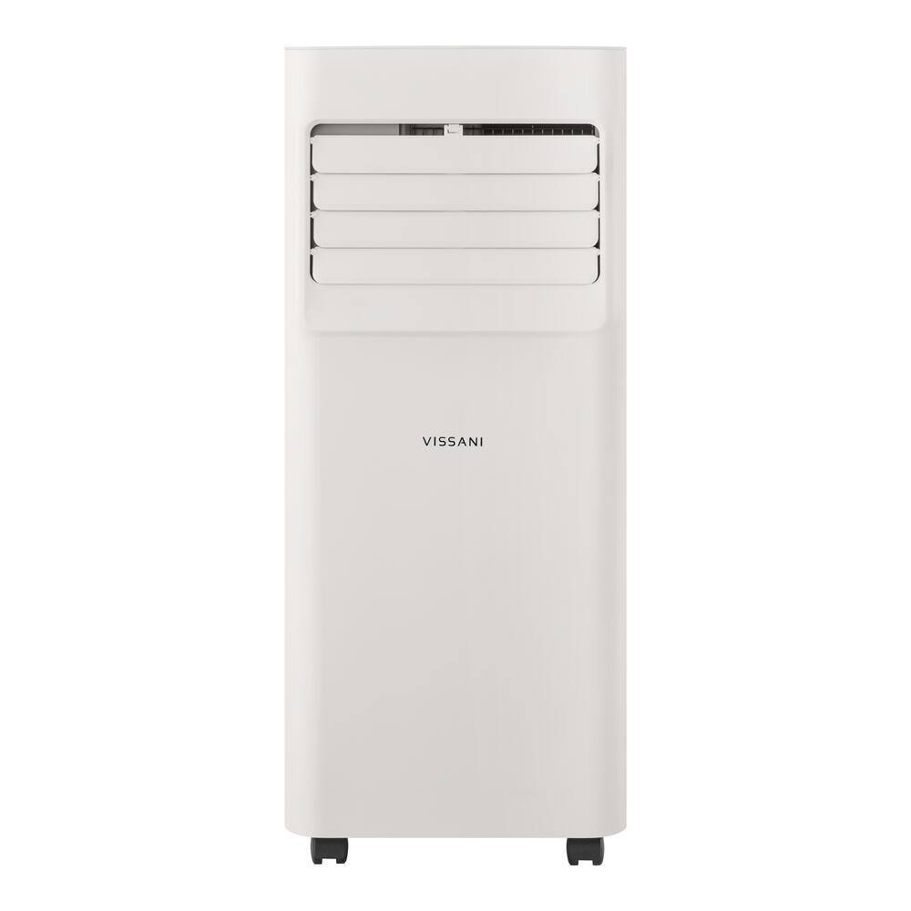 Vissani 5,000 BTU 115-Volt 3-in-1 Portable Air Conditioner Unit Cools up to 150 sq. ft. with Dehumidifier and Remote in White