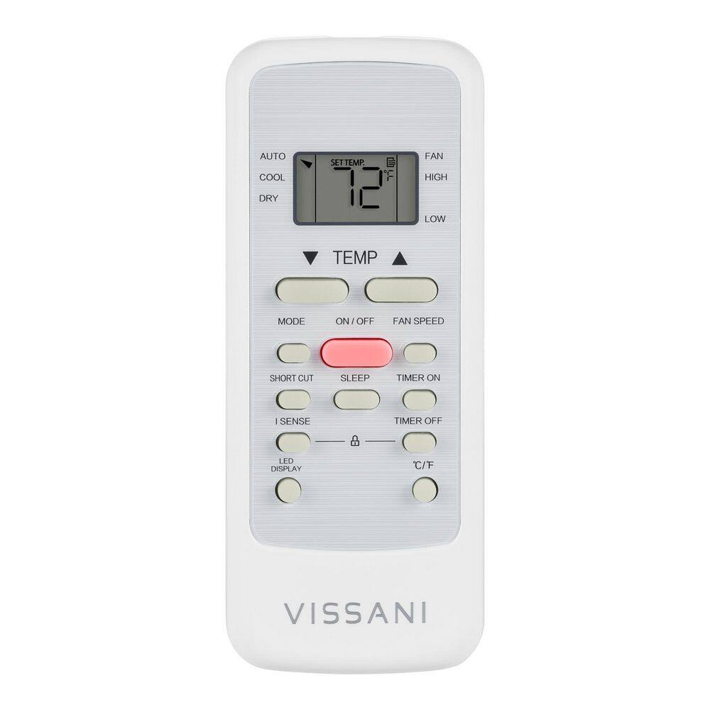 Vissani 6,000 BTU 115-Volt 3-in-1 Portable Air Conditioner for 250 sq. ft Rooms in White, Powered by Hubspace