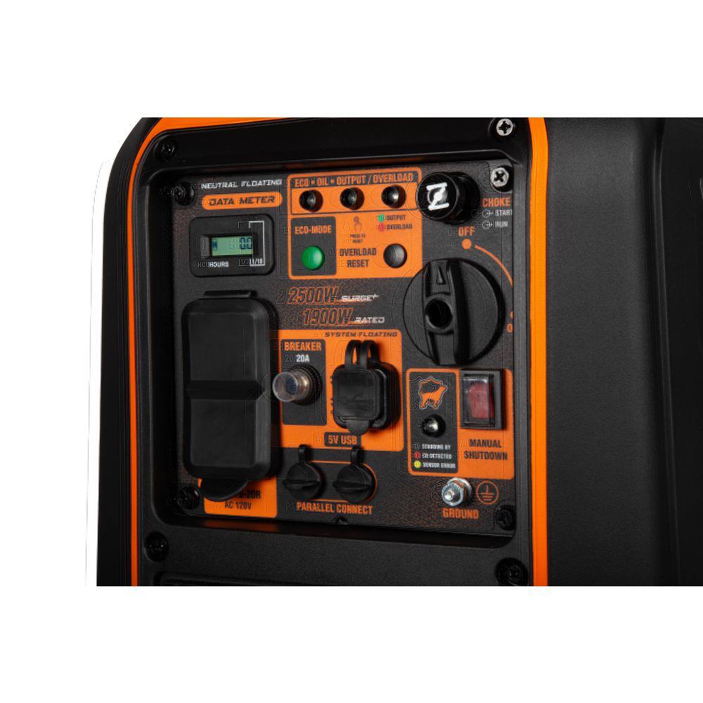 WEN 2500-Watt Recoil Start Gas-Powered Inverter Generator, Quiet, Portable, and Lightweight with Fuel Shut Off, CO Watchdog