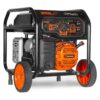WEN 5,600-Watt Dual Fuel Portable Gasoline Generator with Wheel Kit, Electric Start, and CO Watchdog