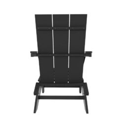 WESTIN OUTDOOR Shoreside Outdoor Patio Fade Proof Modern Folding Plastic Adirondack Chair in Gray