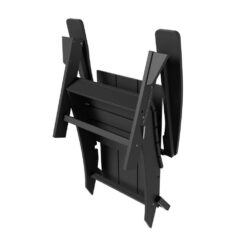 WESTIN OUTDOOR Shoreside Outdoor Patio Fade Proof Modern Folding Plastic Adirondack Chair in Gray
